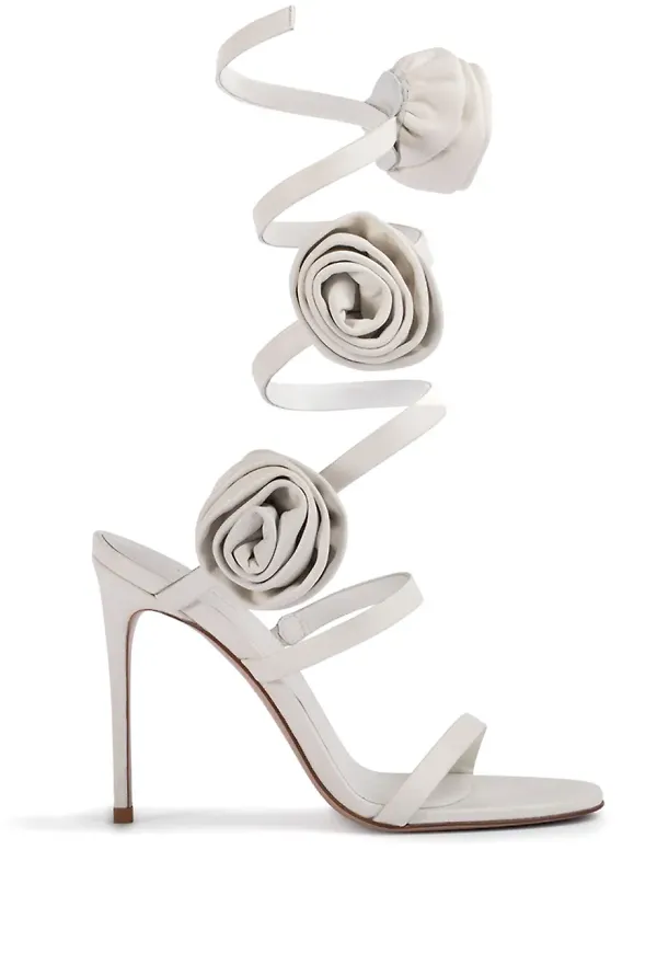 Le Silla sandaler med blomapplikation - Vit