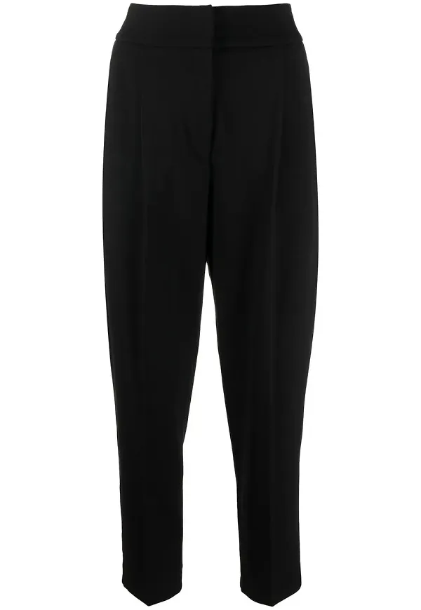 Le Tricot Perugia slacks i trekvartsmodell - Svart