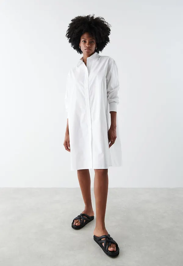 Leaf shirt dress