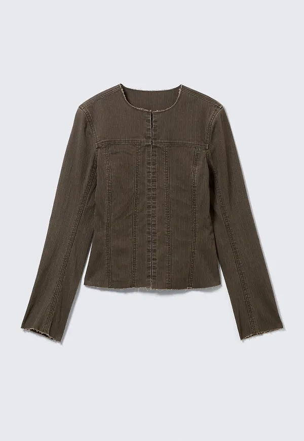 Lean Frayed Cotton Jacket