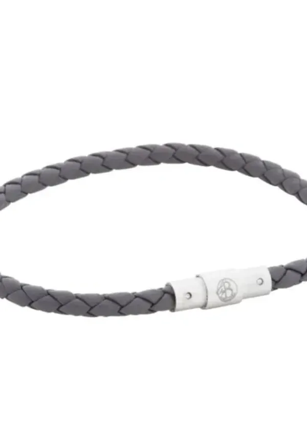 Leandro Leather Bracelet Grey