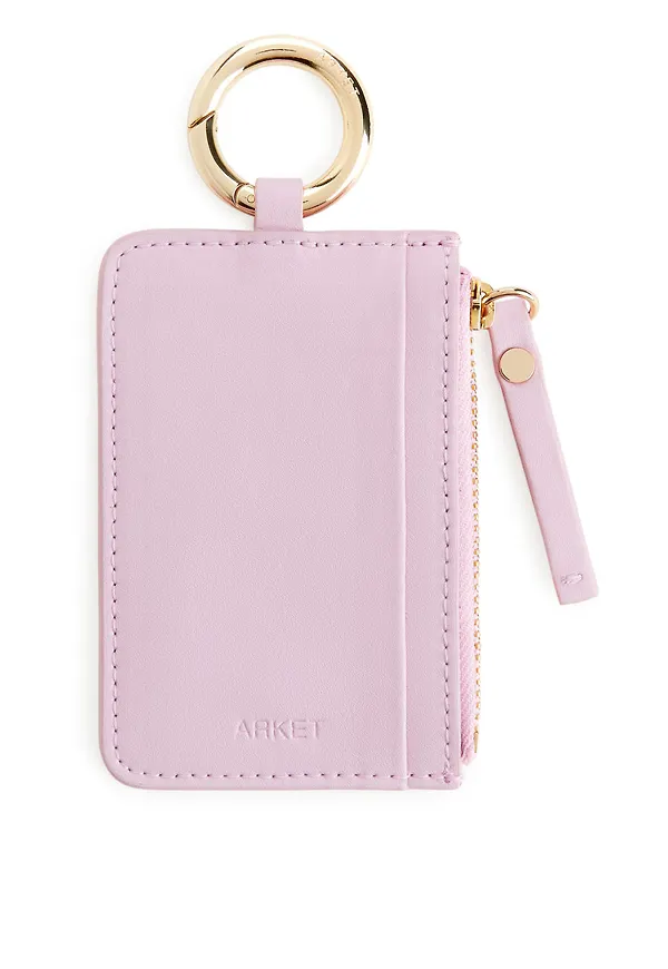 Leather Card Holder - Pink