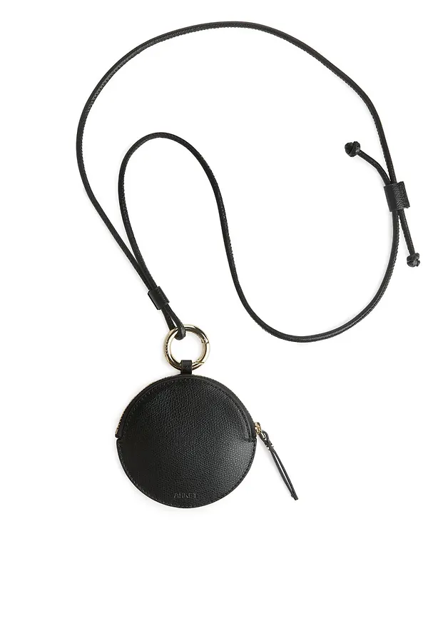 Leather Coin Pouch - Black