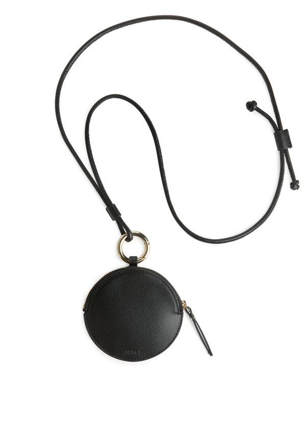 Leather Coin Pouch - Black
