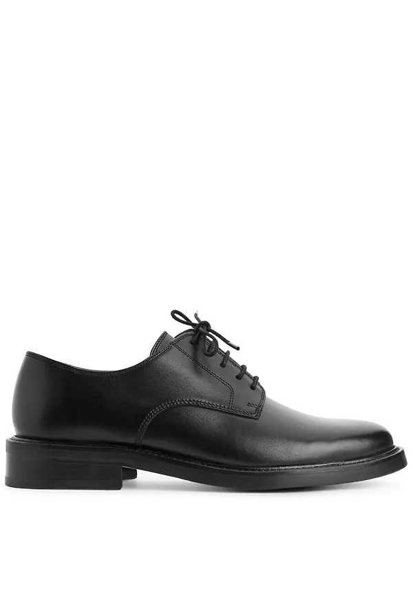 Leather Derby Shoes - Black