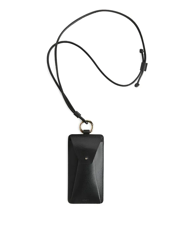 Leather Phone Pouch - Black