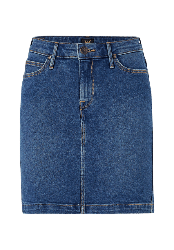 Lee - Jeanskjol Mid Skirt - Blå