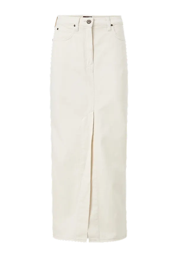 Lee - Jeanskjol Ultra Long Split - Natur