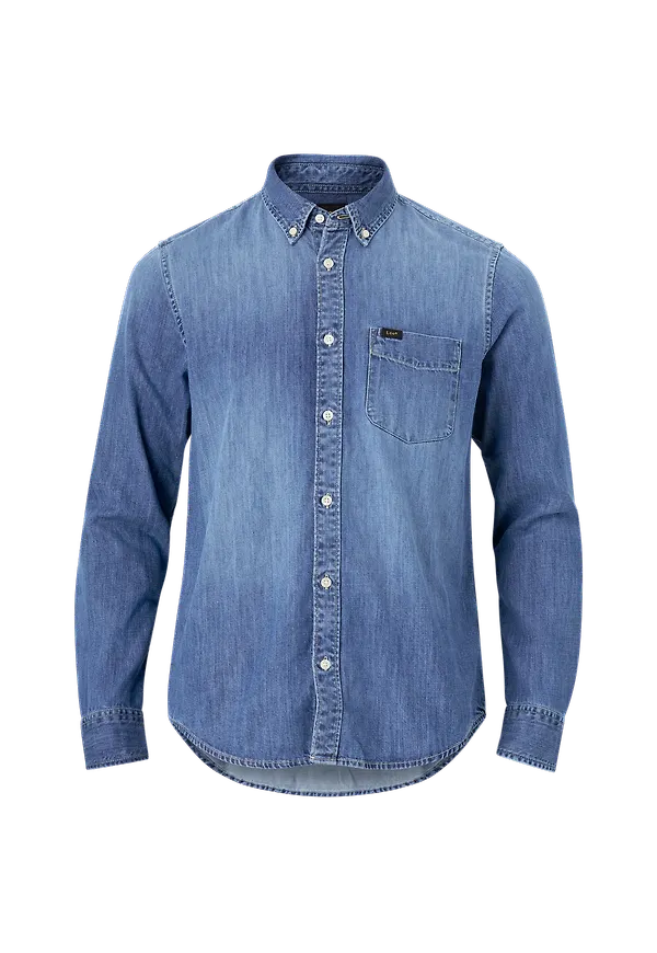 Lee - Skjorta Lee Button Down - Blå - S