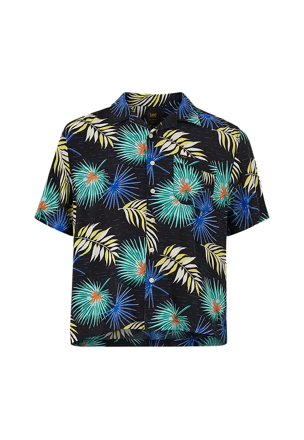 Lee - Skjorta SS Resort Shirt - Svart - S