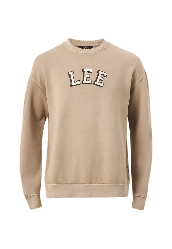 Lee - Sweatshirt Applique Crew - Brun - XL