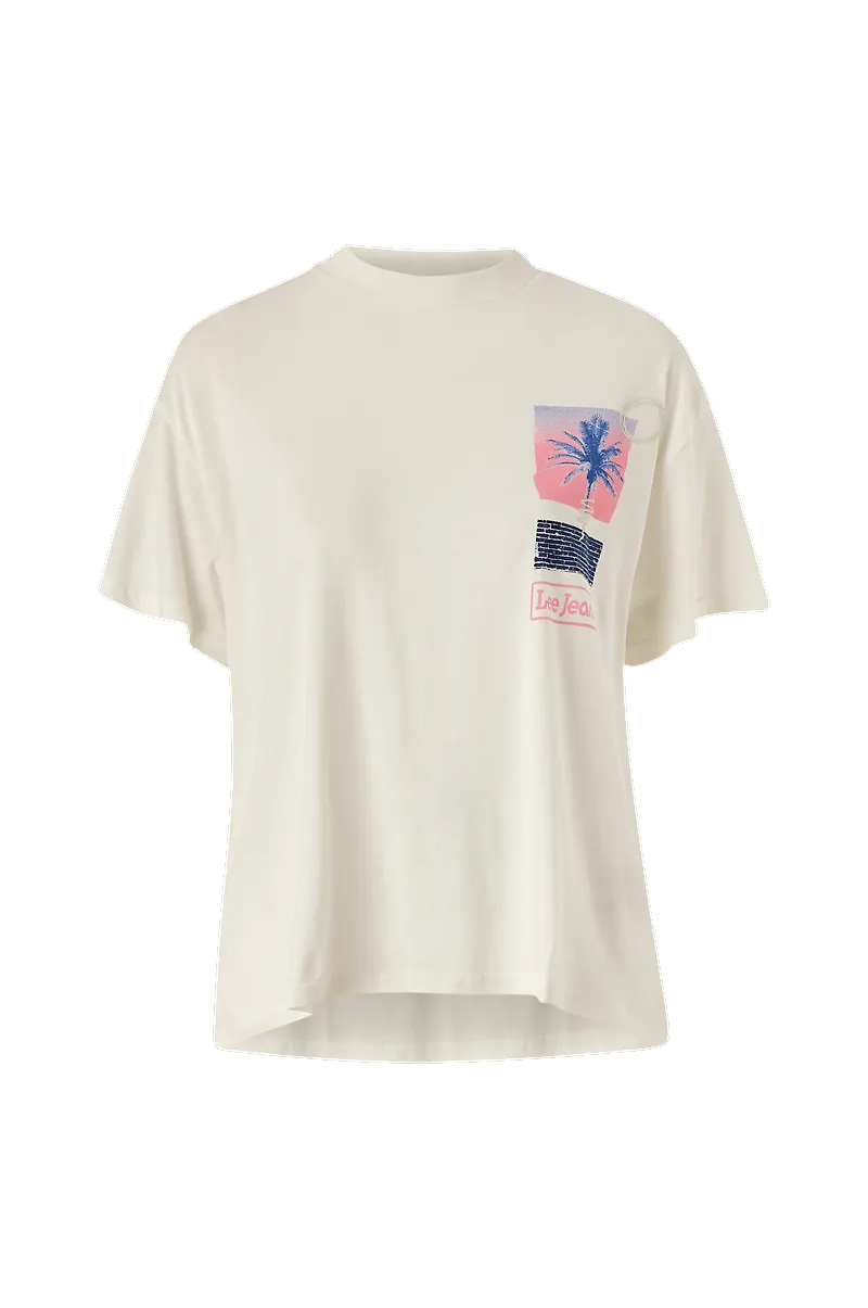 Lee - Topp Oversized Tee - Natur