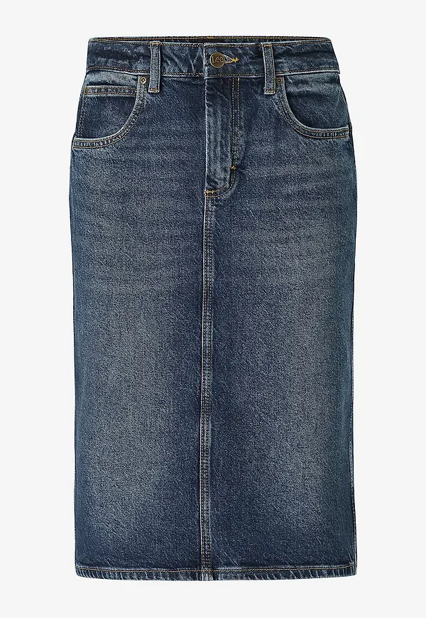 Lee - Jeanskjol Midi Skirt - Blå