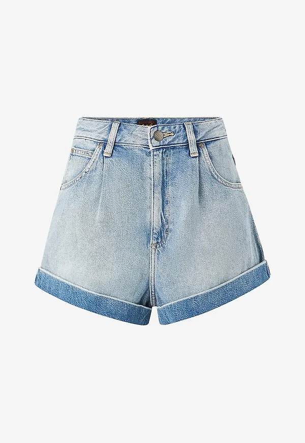 Lee - Jeansshorts Pleated Short - Blå