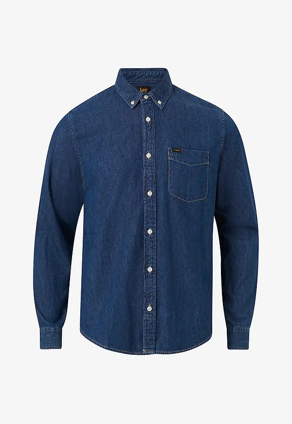 Lee - Jeansskjorta Lee Button Down - Blå