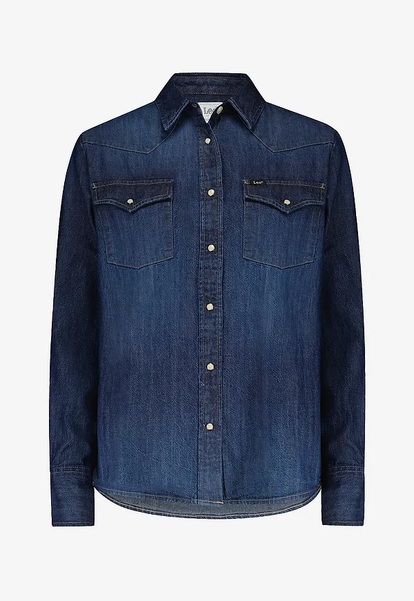 Lee - Jeansskjorta Regular Western Shirt - Blå