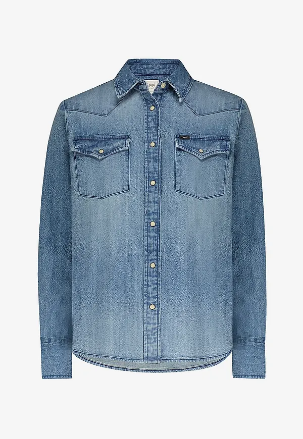 Lee - Jeansskjorta Regular Western Shirt - Blå