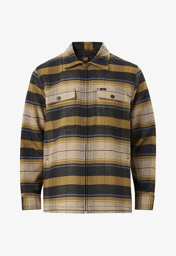 Lee - Vadderad overshirt - Brun