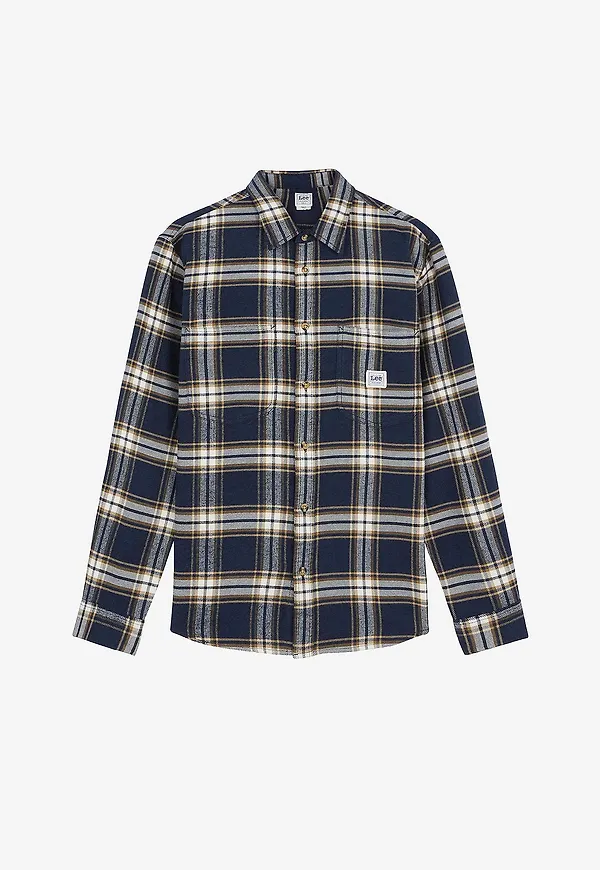 Lee - Flanellskjorta Workwear Shirt 2.0 Insignia Blue - Blå