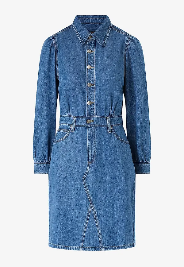 Lee - Jeansklänning Long Sleeve - Blå