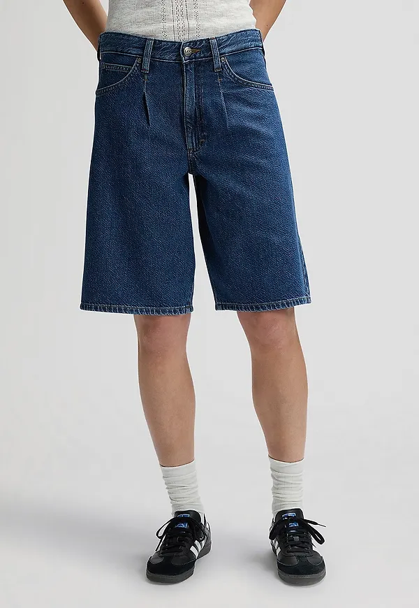 Lee - Jeansshorts Drapey Jort - Blå