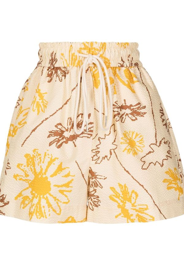 Lee Mathews blommiga shorts med hög midja - Orange