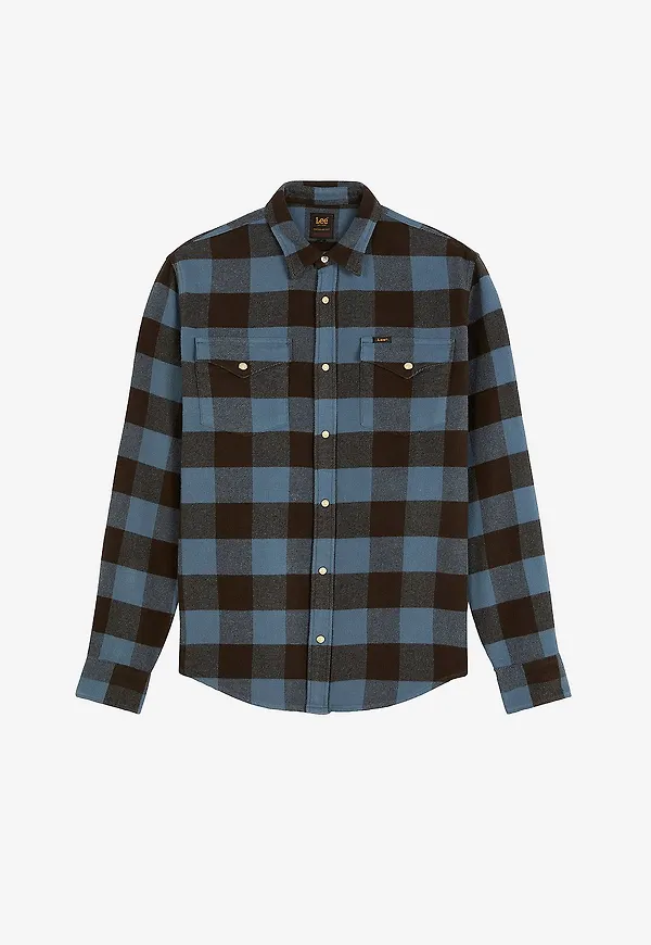 Lee - Skjorta Clean Western Shirt Chocolate Torte - Brun