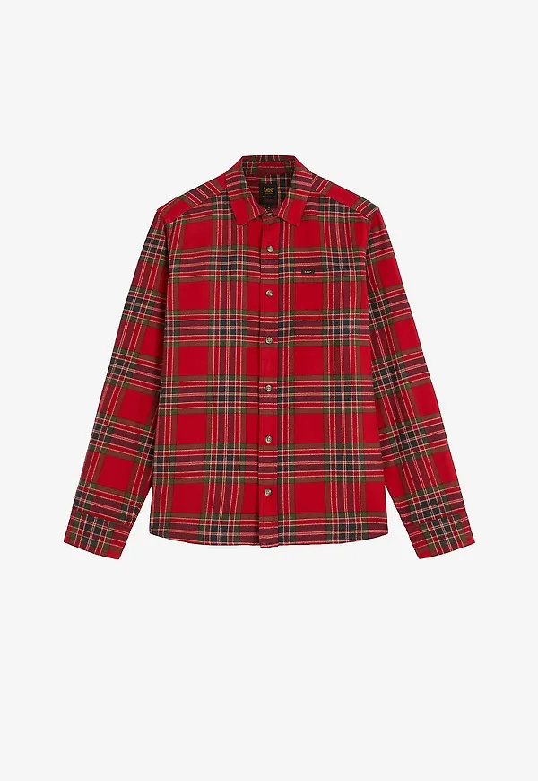 Lee - Skjorta Leesure Shirt Red Tartan - Röd