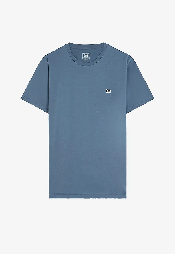 Lee - T-shirt Ss Patch Logo Tee Bering Sea - Blå
