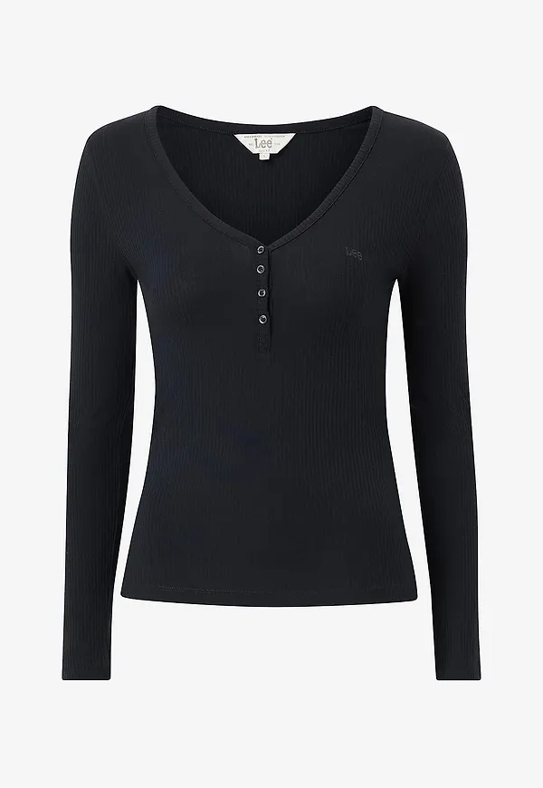 Lee - Topp LS Henley - Svart