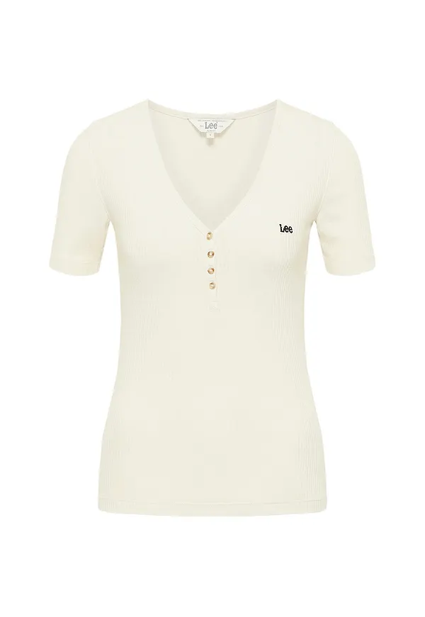 Lee - Topp SS Henley - Vit
