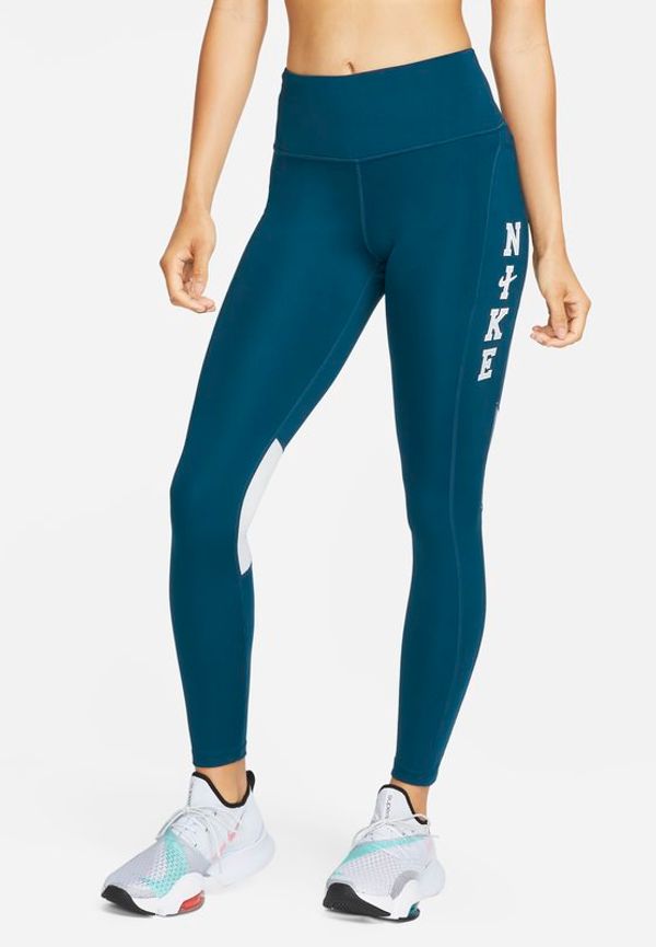 Leggings i 7/8-längd med medelhög midja Nike Epic Fast för kvinnor - Blå