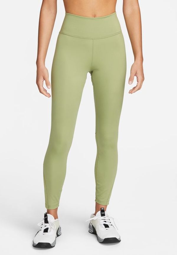 Leggings i 7/8-längd Nike One med mellanhög midja och meshpaneler för kvinnor - Grön
