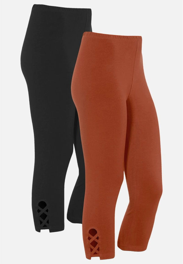 Leggings i caprilängd 2-pack