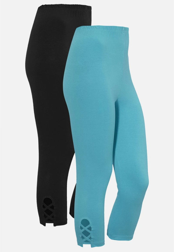 Leggings i caprilängd 2-pack