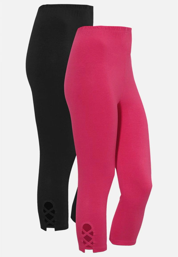 Leggings i caprilängd 2-pack