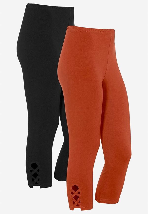 Leggings i caprilängd 2-pack