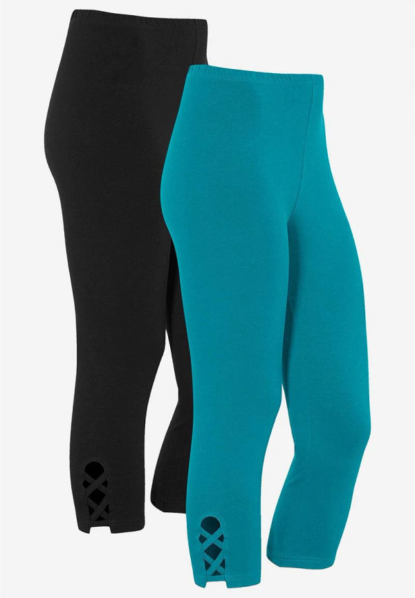 Leggings i caprilängd 2-pack