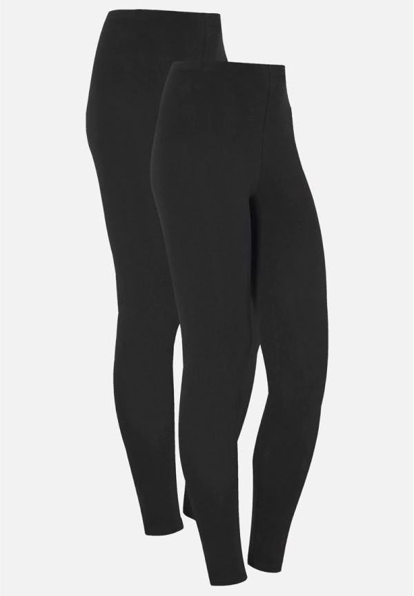 Leggings i mjuk trikå 2-pack