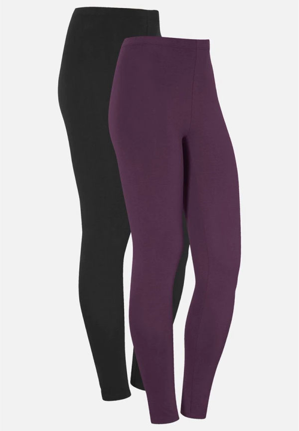 Leggings i mjuk trikå 2-pack