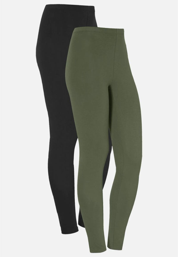 Leggings i mjuk trikå 2-pack