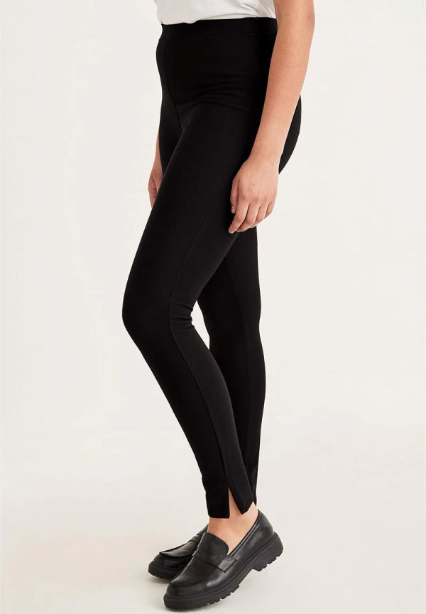 Leggings i trikå med stretch-twill