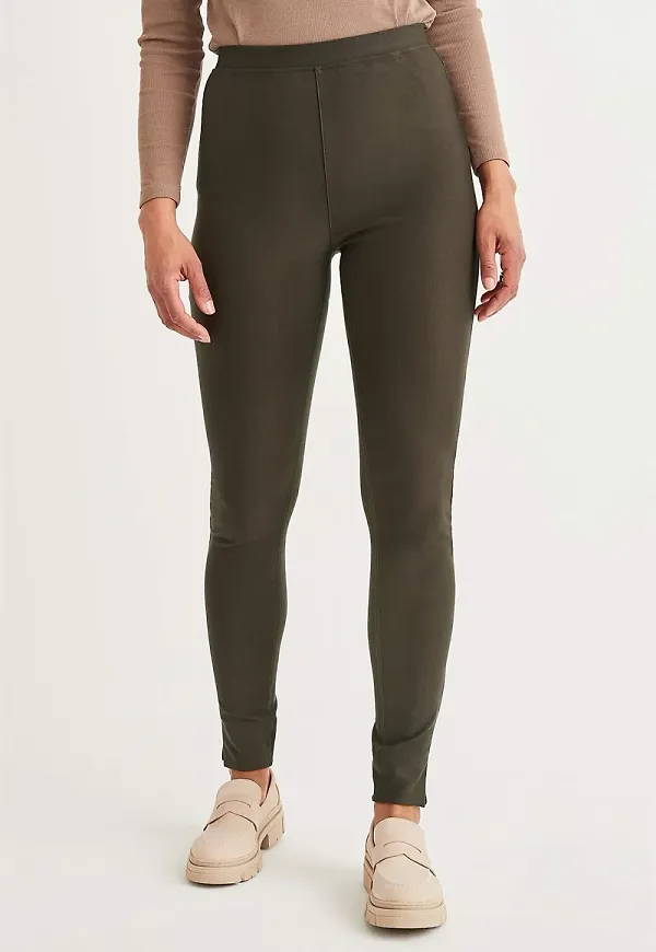 Leggings i trikå med stretch-twill