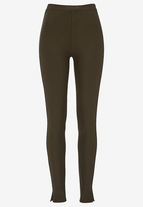 Leggings i trikå med stretch-twill