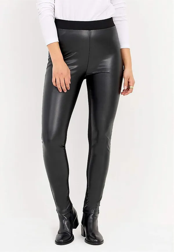 Leggings med coatad framsida Caty