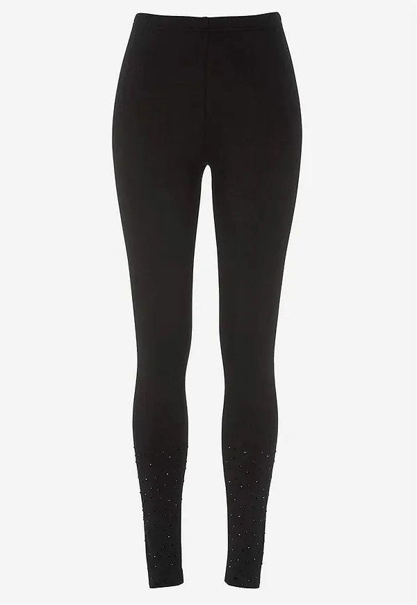 Leggings med glitterdetaljer