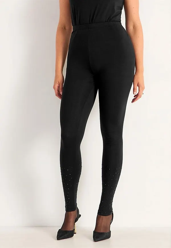 Leggings med glitterdetaljer