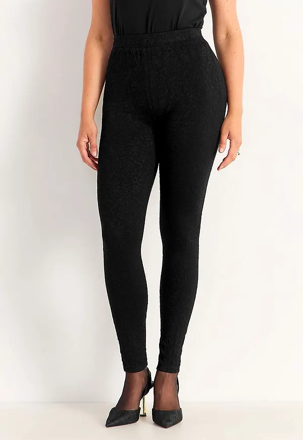 Leggings med strukturmönster