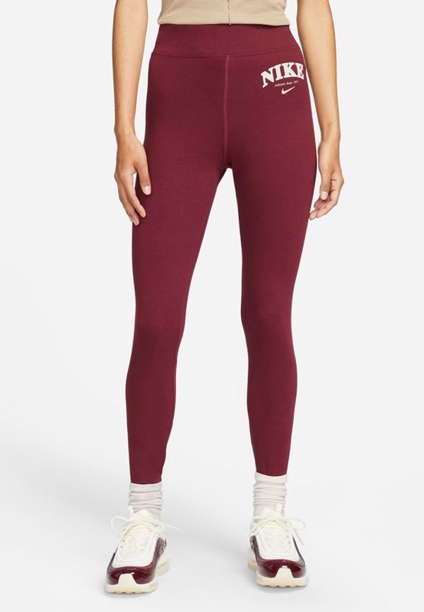 Leggings Nike Sportswear med hög midja för kvinnor - Röd