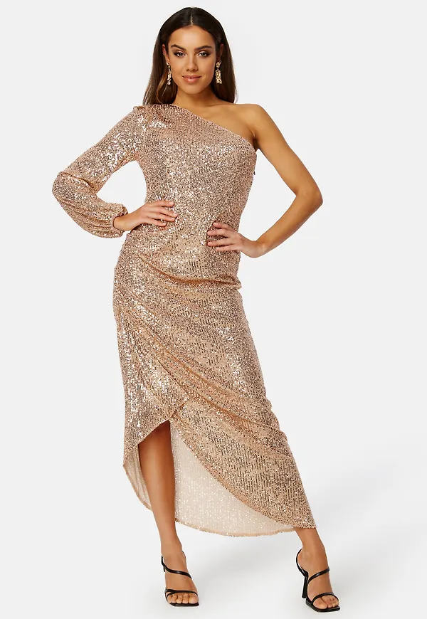 Leon One Shoulder Sequin Dress